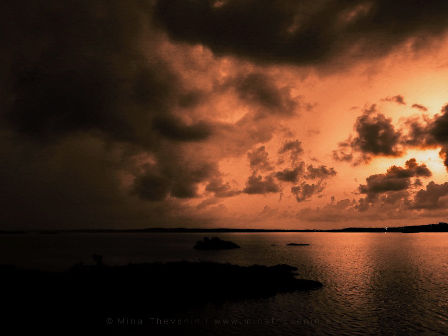 © Chalk Sound Stormy Sunrise by Mina Thevenin