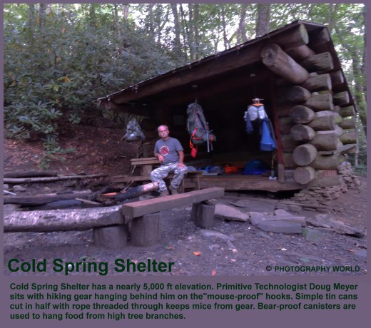 © Cold Spring Shelter camp. A.T. Photography World article: "APPALACHIAN TRAIL|Take a Walk on the Wild Side|Nantahala|Tellico Gap to Wayah Bald" photographyworld.org